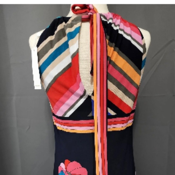 Trina Turk Tropical Print Halter Style Dress Size XS - Picture 4 of 8